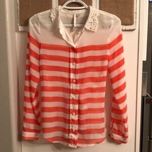 Lovely Lauren Ashley Sheer Top